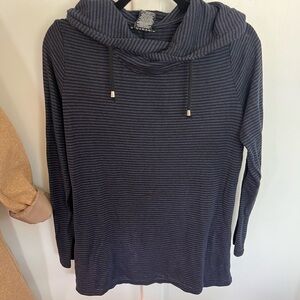 Hooded navy sweater